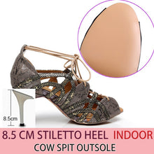 Load image into Gallery viewer, Suede with Snake Skin Lace Sandals