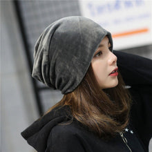 Load image into Gallery viewer, Velvet Winter Slouch Beanie Skullcap
