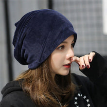 Load image into Gallery viewer, Velvet Winter Slouch Beanie Skullcap