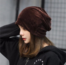 Load image into Gallery viewer, Velvet Winter Slouch Beanie Skullcap
