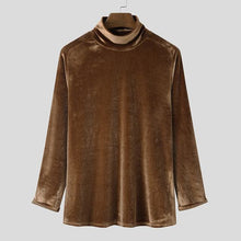 Load image into Gallery viewer, Fitted Long Sleeve Velour Turtleneck
