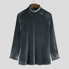 Load image into Gallery viewer, Fitted Long Sleeve Velour Turtleneck