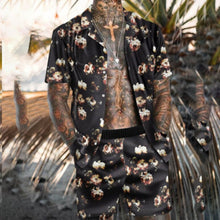 Load image into Gallery viewer, Graphic Urban Print Button Down Short Sets