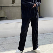 Load image into Gallery viewer, Silk Loose V-neck Casual Pants Set