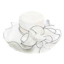 Load image into Gallery viewer, Floral Organza Wide Brim Hat