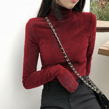 Load image into Gallery viewer, Velour Super Soft Long Sleeve Turtleneck