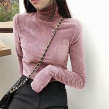 Load image into Gallery viewer, Velour Super Soft Long Sleeve Turtleneck