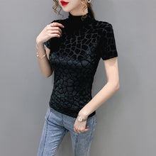 Load image into Gallery viewer, Snake Skin Like Velvet Long Sleeve Pullover Shirt