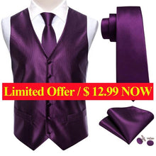 Load image into Gallery viewer, Silk Paisley Vests with Matching Tie, Hanky and Cufflings