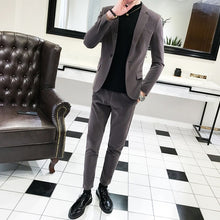 Load image into Gallery viewer, Velour Slim Fit Gentlemen's Casual Suit