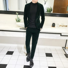 Load image into Gallery viewer, Velour Slim Fit Gentlemen's Casual Suit