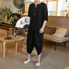 Load image into Gallery viewer, Asian Style Loose Fitted Casual Pant Set