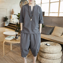 Load image into Gallery viewer, Asian Style Loose Fitted Casual Pant Set