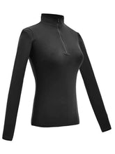 Load image into Gallery viewer, Half Zipper Quick Dry Workout Shirt With Thumb Hole
