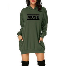 Load image into Gallery viewer, Loose Fit Long Sleeve Thick Hoodie Dress