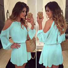 Load image into Gallery viewer, Chiffon Full Sleeve Mini Dress