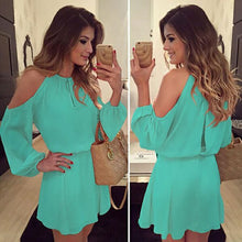 Load image into Gallery viewer, Chiffon Full Sleeve Mini Dress