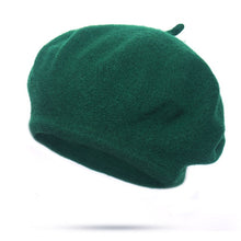 Load image into Gallery viewer, Warm Wool Winter Solid Color Retro Beret Caps