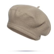 Load image into Gallery viewer, Warm Wool Winter Solid Color Retro Beret Caps
