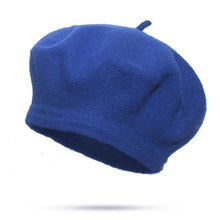 Load image into Gallery viewer, Warm Wool Winter Solid Color Retro Beret Caps