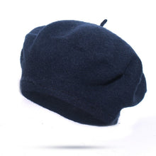 Load image into Gallery viewer, Warm Wool Winter Solid Color Retro Beret Caps