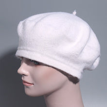 Load image into Gallery viewer, Warm Wool Winter Solid Color Retro Beret Caps