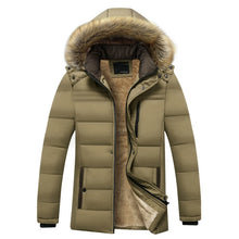 Load image into Gallery viewer, Thick Fleece Waterproof Hooded Fur Collar Parka