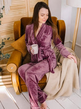 Load image into Gallery viewer, Velvety Warm Solid Color 2pc Pajamas