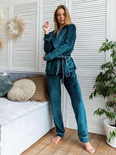 Load image into Gallery viewer, Solid Color Soft Velour Pajama Sets