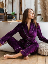 Load image into Gallery viewer, Solid Color Soft Velour Pajama Sets