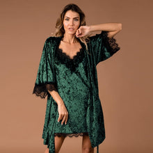Load image into Gallery viewer, Crushed Velour 2 Pc Sleepwear Set