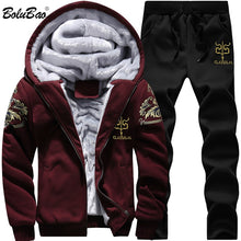 Load image into Gallery viewer, Thick Zippered Cardigan Hooded Jogger Set