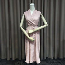 Load image into Gallery viewer, Maxi Length Cotton V-neck Sleeveless Dress