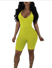 Load image into Gallery viewer, V-neck Biker Shorts Bodysuit
