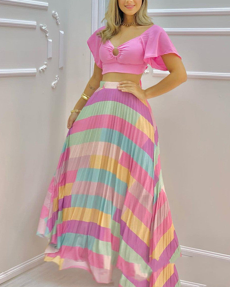 New Color Women's Colorful Pants Suit Summer