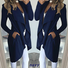 Load image into Gallery viewer, Large Lapel Loose Fit Trench Coat
