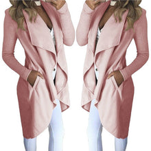 Load image into Gallery viewer, Large Lapel Loose Fit Trench Coat
