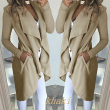 Load image into Gallery viewer, Large Lapel Loose Fit Trench Coat
