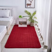 Load image into Gallery viewer, Solid Color Coral Velvet Embroidered Carpet
