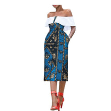 Load image into Gallery viewer, Off the Shoulder African Print Dress
