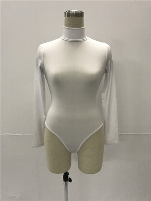 Solid Color Turtleneck Bodysuit