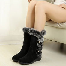 Load image into Gallery viewer, Snow Boots Mid-calf Faux Fur Plush Winter Women Boots
