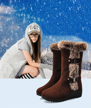 Load image into Gallery viewer, Snow Boots Mid-calf Faux Fur Plush Winter Women Boots
