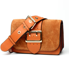 Load image into Gallery viewer, Suede &amp; Leather Shoulder Bag
