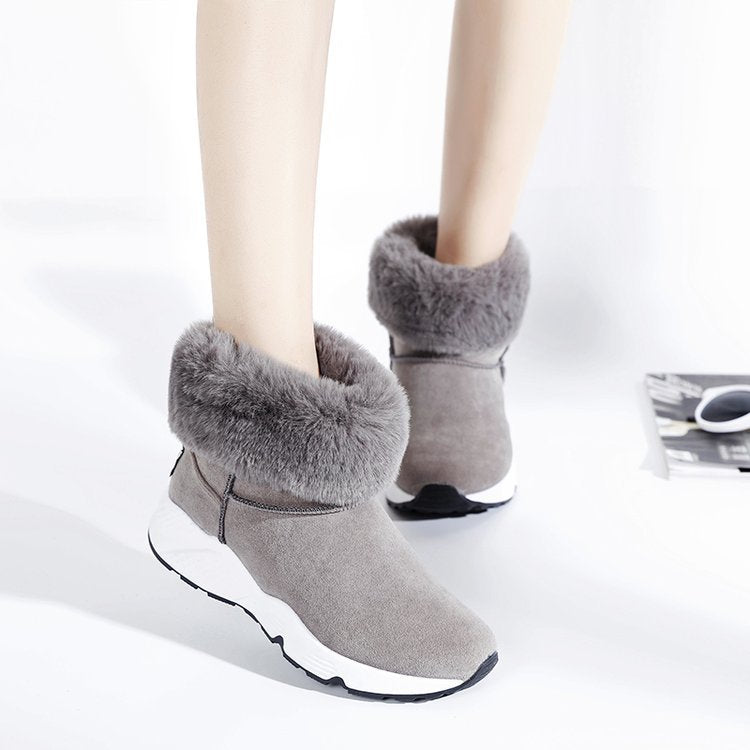 Waterproo Fur Lined Warm Ankle Snow Boots