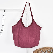 Load image into Gallery viewer, Suede Large Cloth Shoulder Bag

