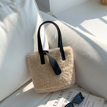 Load image into Gallery viewer, Solid Color Plushy Tote
