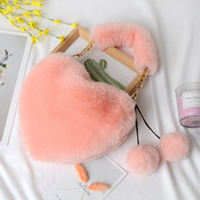 Load image into Gallery viewer, Plush Heart Handbag
