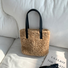 Load image into Gallery viewer, Solid Color Plushy Tote
