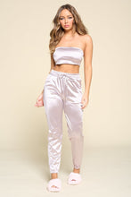 Load image into Gallery viewer, Tube Top &amp; Satin Pant Set
